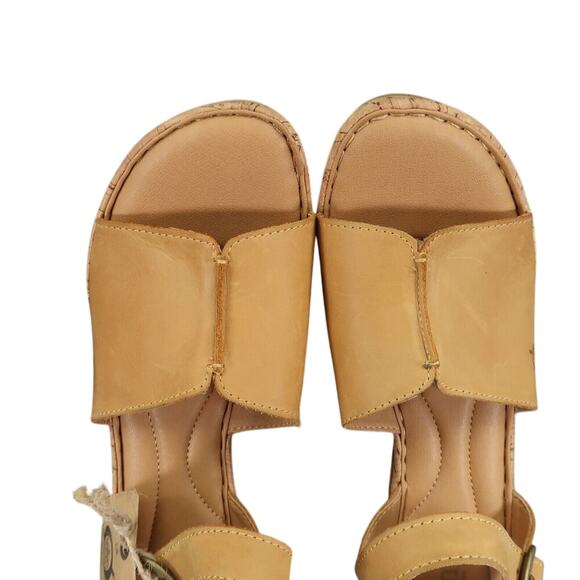 Born Shoes Women 11 Sandal Wedge Leather Ankle Strap Open Toe Agnio Cork Comfort - Picture 11 of 16